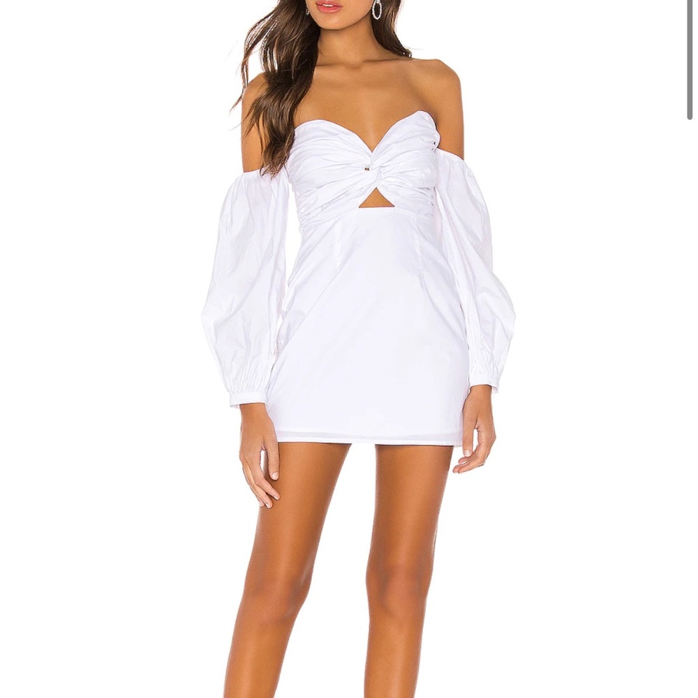 SuperDown Flynn Ruched Sleeve Dress